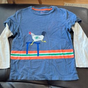 Boys chicken, mini Boden shirt size 6/7